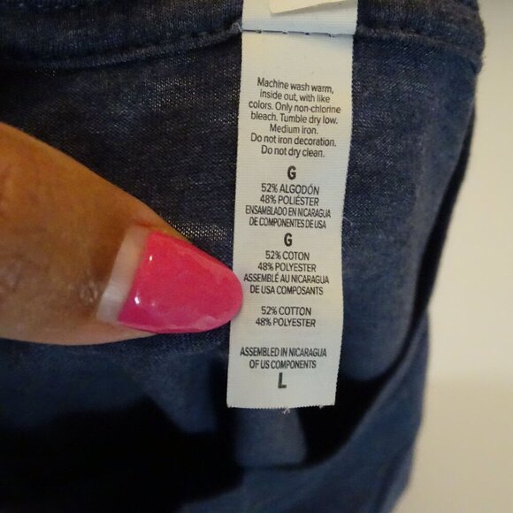 Bella Canvas Guitars and Cadillacs Blue TShirt Women Size L Short Sleeve - Picture 5 of 7